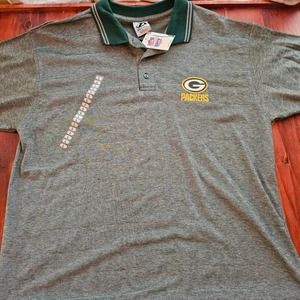 New With Tags Deadstock Green Bay Packers NFL Football Vintage Golf Polo